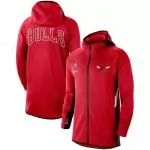 nike veste zipper hoodie nba chicago bulls red authentic